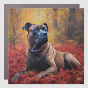 Cane Corso in Autumn Leaves Fall Inspire Car Magnet