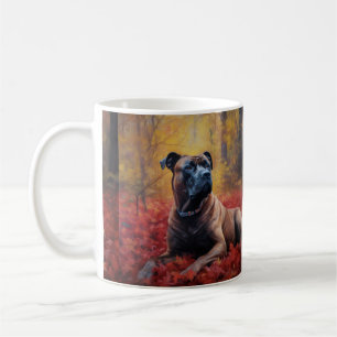 Cane Corso in Autumn Leaves Fall Inspire Coffee Mug