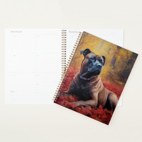 Cane Corso in Autumn Leaves Fall Inspire  Planner