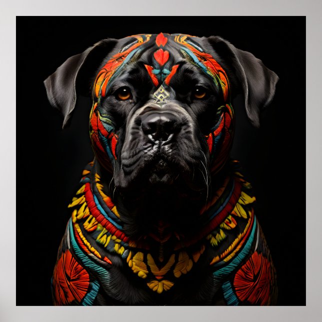 Cane Corso in Warrior Attire Poster (Front)