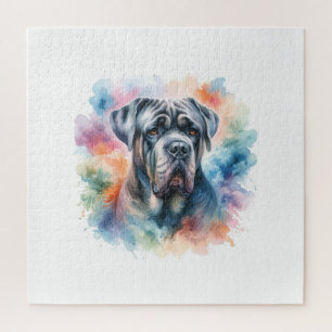 Cane Corso in Watercolors AREF904 - Watercolor Jigsaw Puzzle