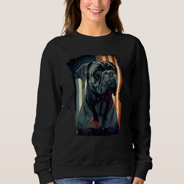 Cane Corso Italian Mastiff Dog Patriotic USA Ameri Sweatshirt (Front)