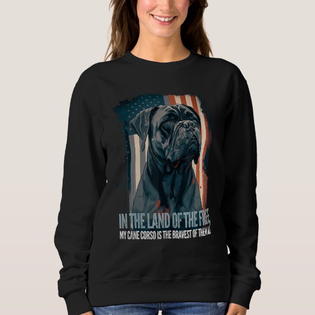 Cane Corso Italian Mastiff Dog Patriotic USA Ameri Sweatshirt (Front)