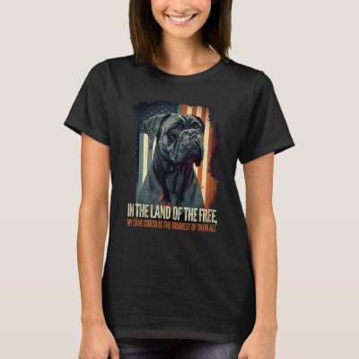 Cane Corso Italian Mastiff Dog Patriotic USA Ameri T-Shirt