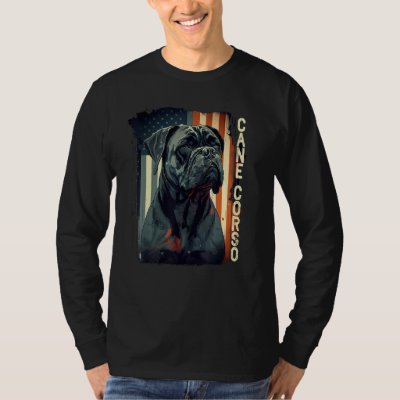 Cane Corso Italian Mastiff Dog Patriotic USA Ameri T-Shirt