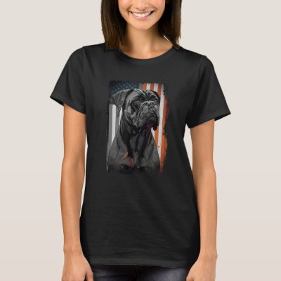 Cane Corso Italian Mastiff Dog Patriotic USA Ameri T-Shirt