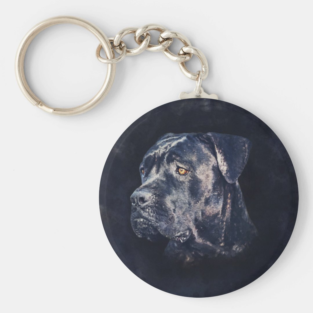 Cane Corso Italian Mastiff Portrait Keychain Zazzle
