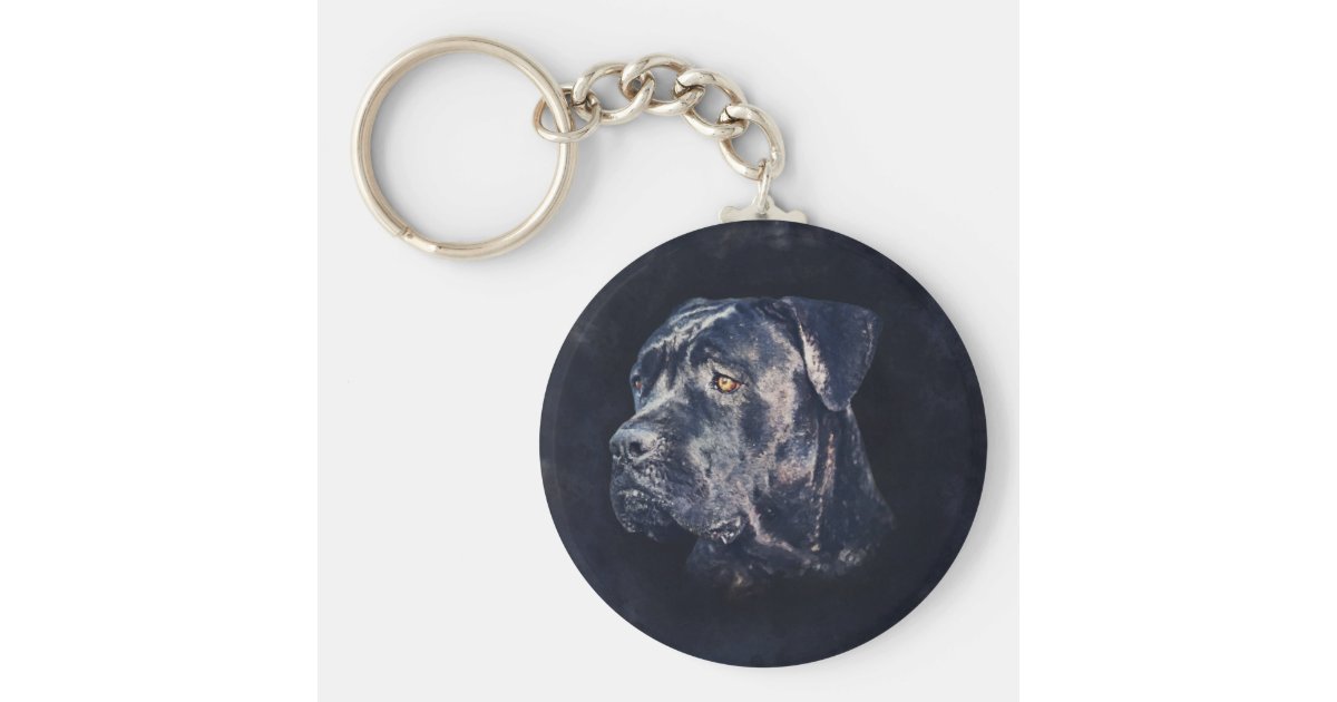 Cane Corso Italian Mastiff Portrait Keychain Zazzle