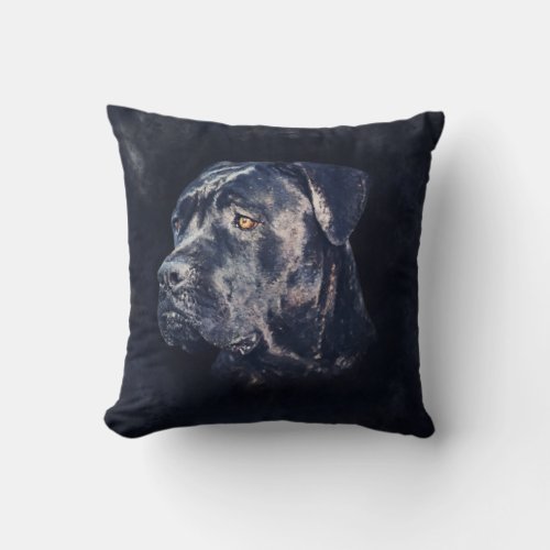 Cane Corso _ Italian Mastiff Portrait Throw Pillow
