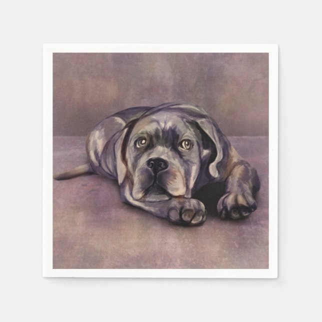 Cane Corso - Italian Mastiff Puppy Napkins (Front)
