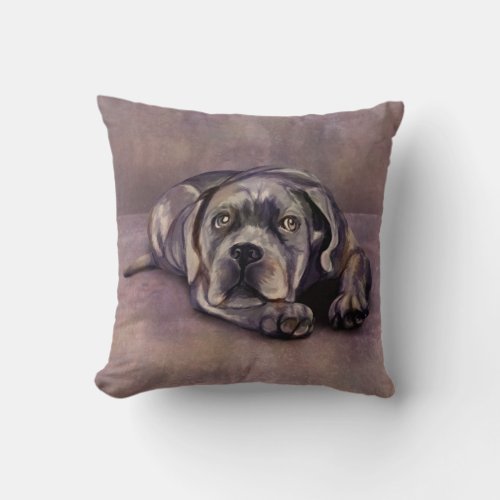 Cane Corso _ Italian Mastiff Puppy Throw Pillow