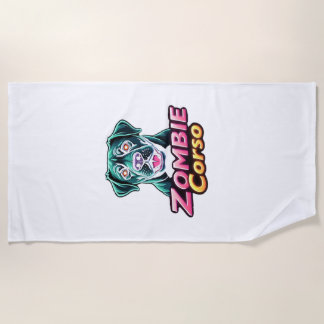 Cane Corso Italian Mastiff Zombie Dog Halloween Es Beach Towel