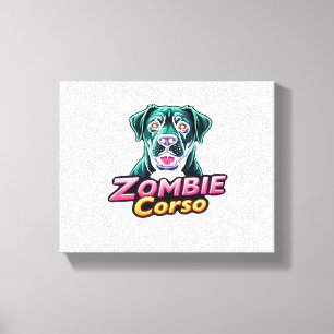 Cane Corso Italian Mastiff Zombie Dog Halloween Es Canvas Print