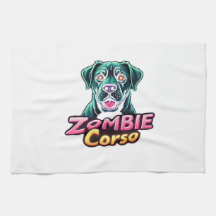 Cane Corso Italian Mastiff Zombie Dog Halloween Es Kitchen Towel