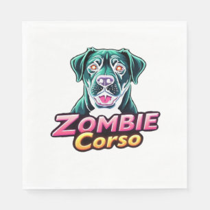 Cane Corso Italian Mastiff Zombie Dog Halloween Es Napkins