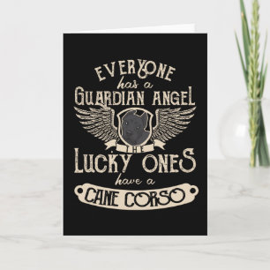 Cane Corso Italiano With Guardian Angel Saying Card