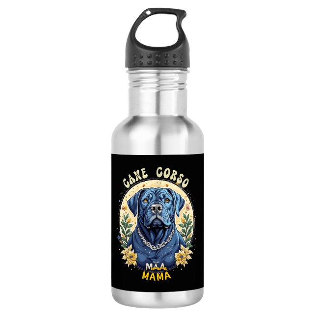Cane Corso Mama Stainless Steel Water Bottle (Front)