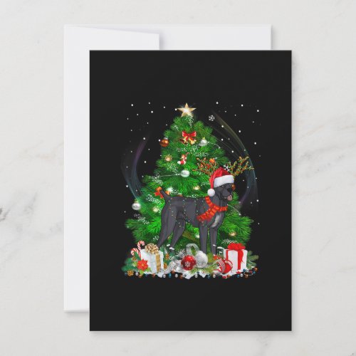 Cane Corso Mastiff Christmas Tree Light Pajama Dog Invitation