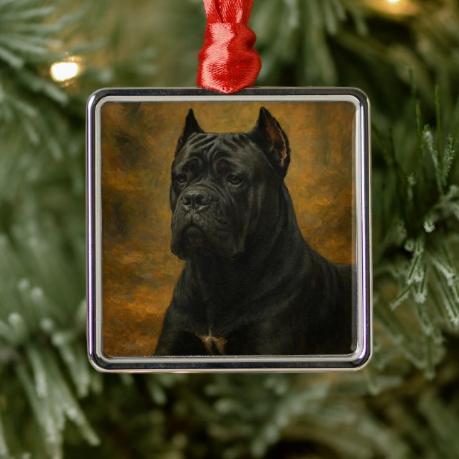 Cane Corso Metal Ornament (Tree)