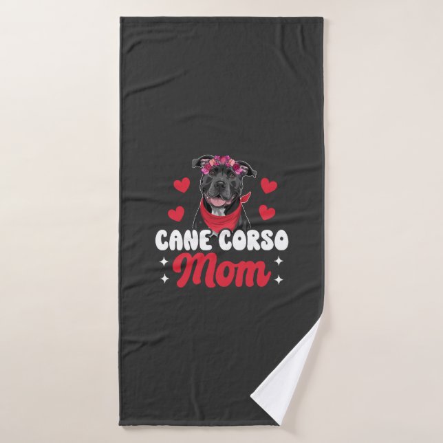 Cane Corso Mom Bath Towel (Bath Towel)
