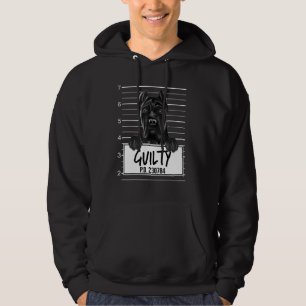 Cane Corso Mugshot Guilty Dog Hoodie