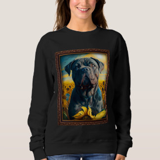 Cane Corso Painting Sunflower Flower Mom Women Flo Sweatshirt