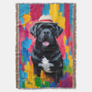 Cane Corso Pop Art Throw Blanket