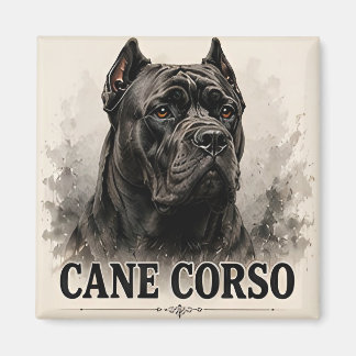 Cane Corso Powerful Guardian Dog Portrait Magnet