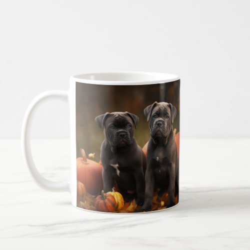 Cane Corso Puppy Autumn Delight Pumpkin Coffee Mug