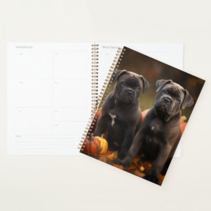 Cane Corso Puppy Autumn Delight Pumpkin Planner