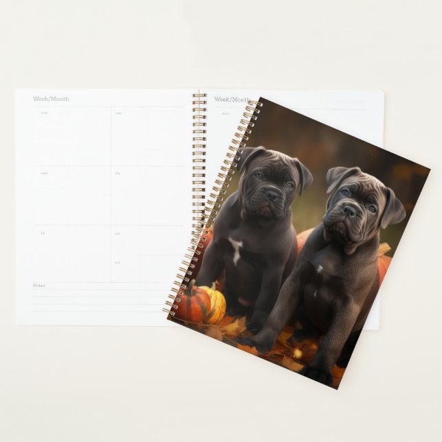 Cane Corso Puppy Autumn Delight Pumpkin Planner (Display)