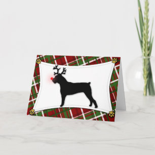 Cane Corso Reindeer Christmas Card
