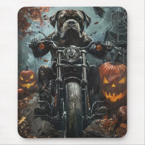 Cane Corso Riding Motorcycle Halloween Scary Mouse Pad