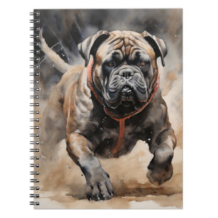 Cane Corso Running Ink Drawing Notebook