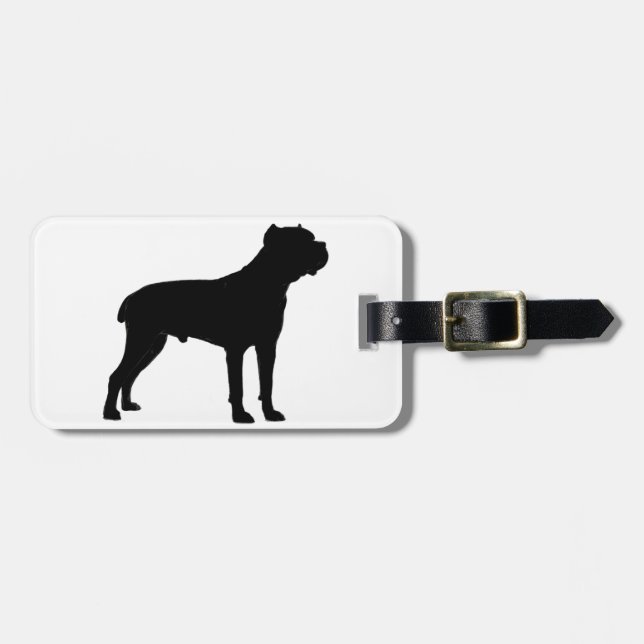 Cane Corso silhouette Luggage Tag (Front Horizontal)