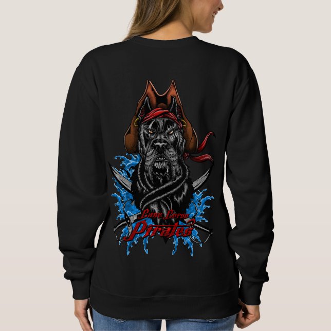 Cane Corso T-Shirt Pirates Captain Sweatshirt (Back)