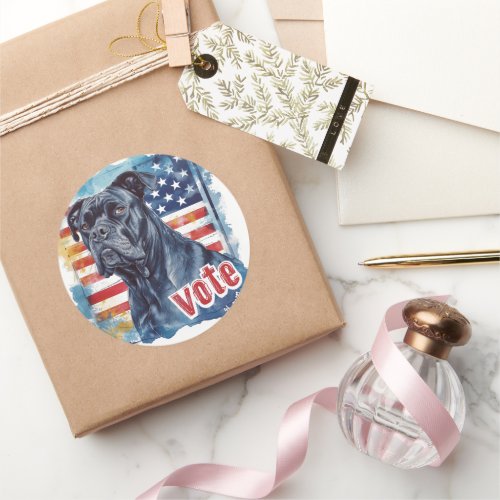 Cane Corso US Elections Vote for a Change Classic Round Sticker