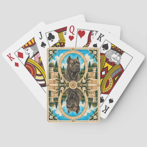 Cane Corso, Vintage Watercolor Dog Art Poker Cards