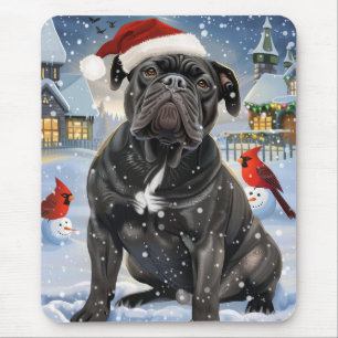 Cane Corso Winter Wonderland Christmas Joy Mouse Pad