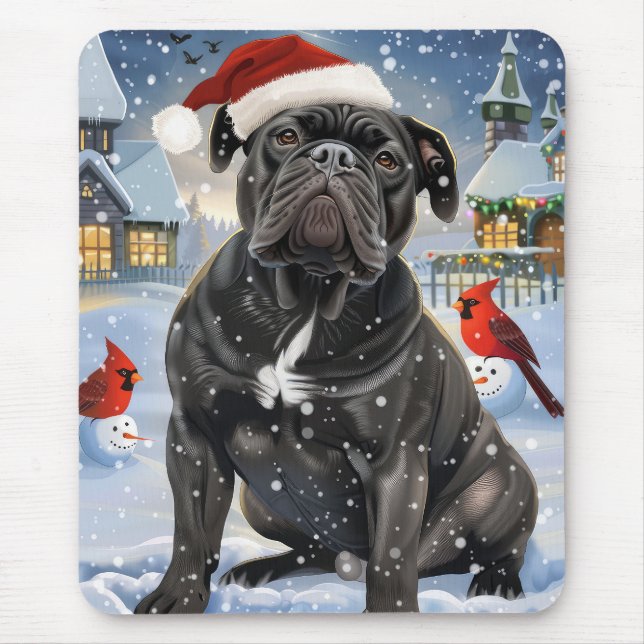 Cane Corso Winter Wonderland Christmas Joy  Mouse Pad (Front)