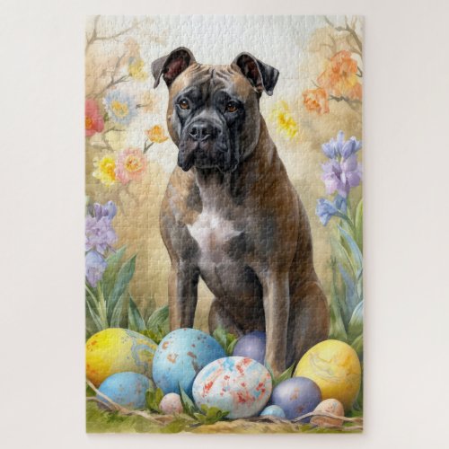 Cane Corso with Easter Eggs Holiday Jigsaw Puzzle