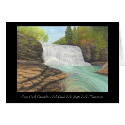 Cane Creek Cascades _ Appalachian Art Card