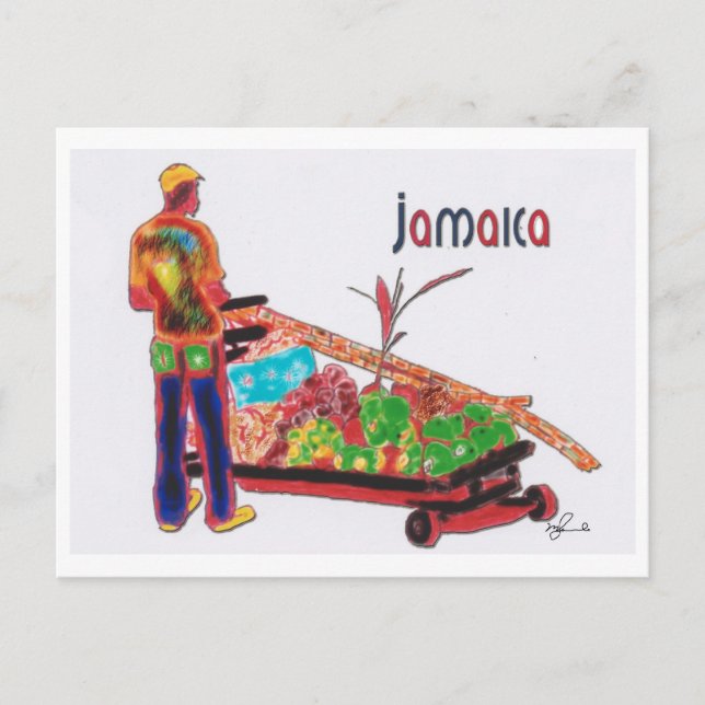 Cane Man Jamaica Postcard (Front)