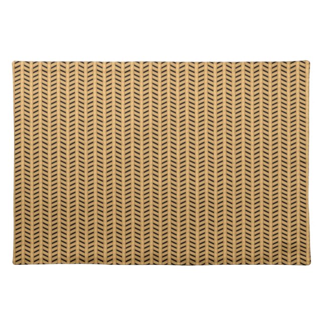 Cane wicker parquet cloth placemat (Front)