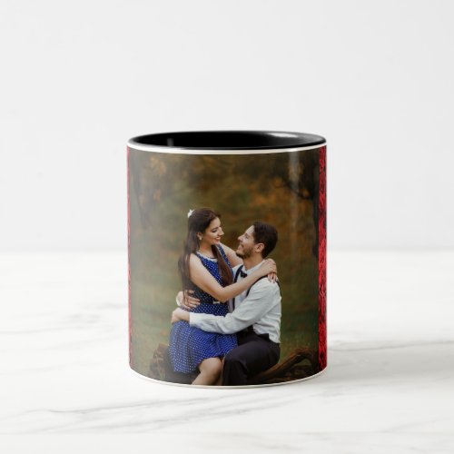 caneca estampada com casal em meio a natureza Two_Tone coffee mug