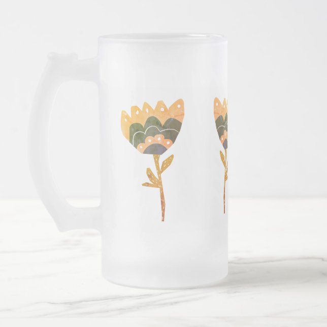 CANECA GLASS FOSCO FROSTED GLASS BEER MUG (Left)