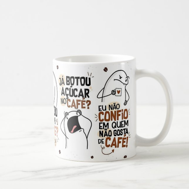 Caneca Memes Engraçados em Português Humor Coffee Mug (Right)