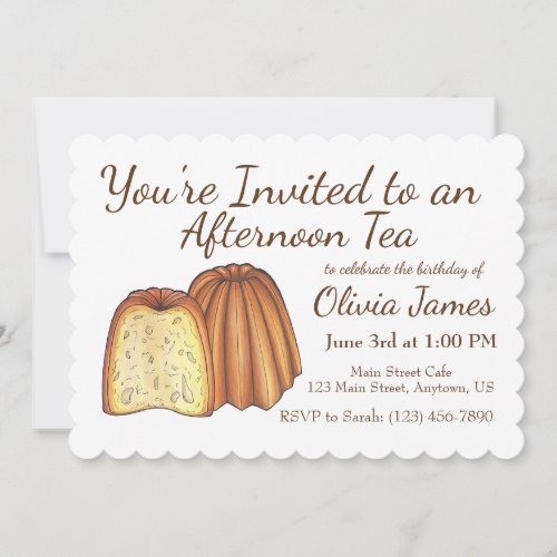 Canel French Pastry Afternoon Tea Party Shower Invitation