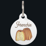 Canelé French Pastry Chef Pâtisserie Bakery Food Pet ID Tag<br><div class="desc">Design features an original marker illustration of a canelé, a traditional rum-flavored French pastry filled with custard and famous for its cylindrical shape and golden caramelized crust. The canale is a popular dessert at pâtisseries in France and in bakeries throughout the world. Ideal for any foodie, pastry chef, baker, or...</div>