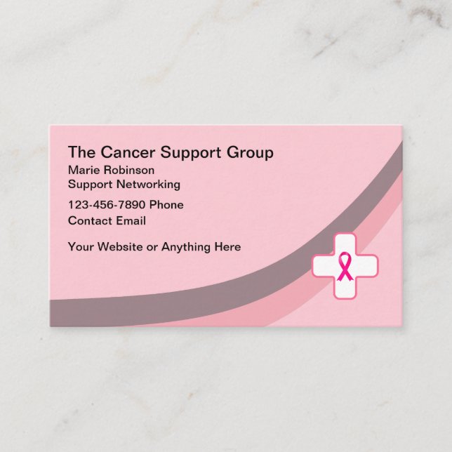 Caner Support Group Network Business Cards (Front)